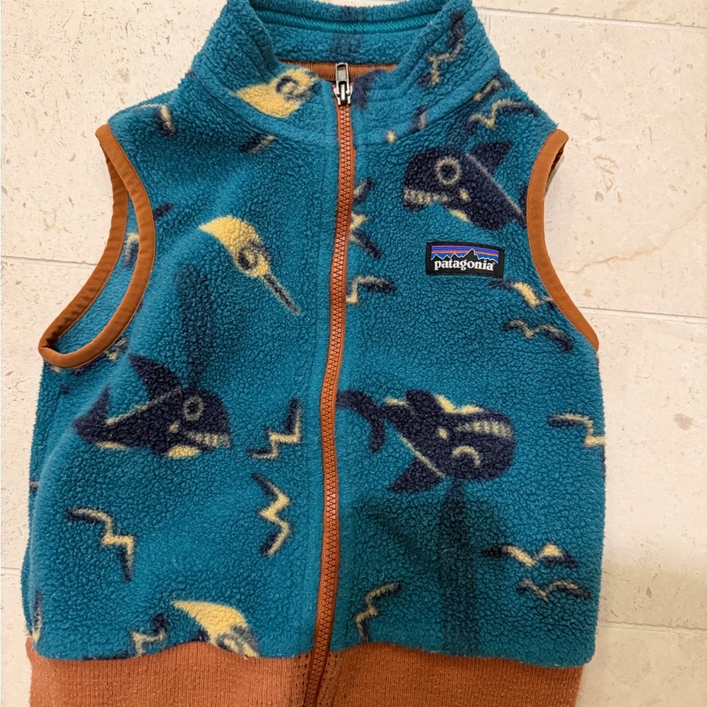 Patagonia Teal Fleece Vest for Kids